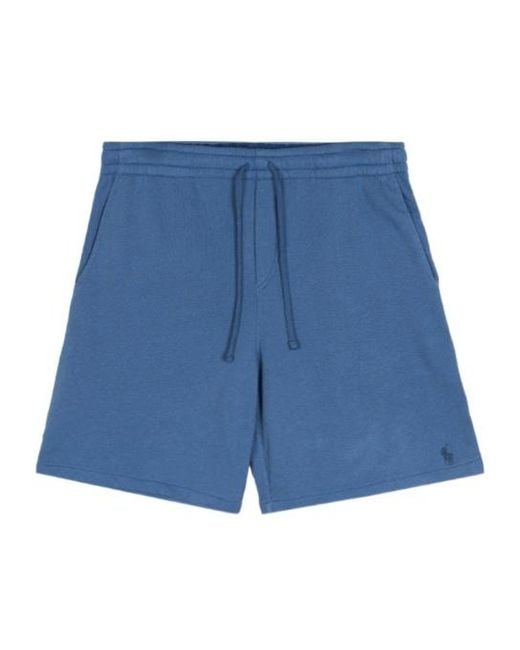 Polo Ralph Lauren Blue Knit Shorts for men