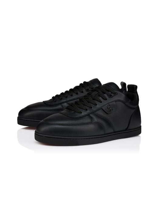 Christian Louboutin Black Apos;S Sk Vi Flat Calf Leather Low-Top Sneakers for men