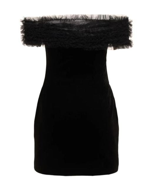 Alessandra Rich Black Strapless Mini Dress