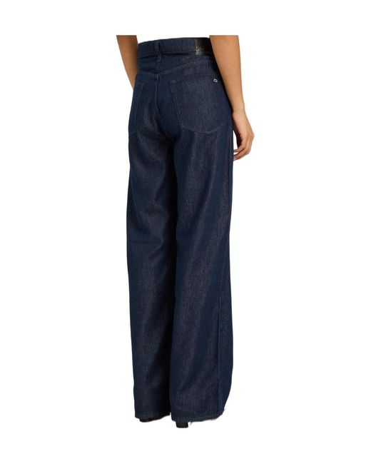 Rag & Bone Blue Wide-Leg Jeans