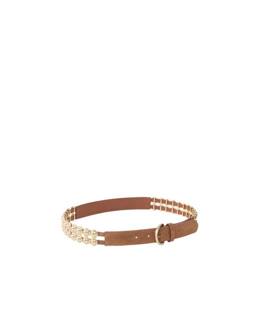Pinko White Love Stud Embellished Belt