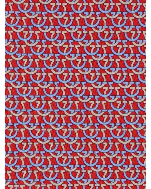 Ferragamo Pink Ferragamo Jacquard Pointed Tip Tie for men