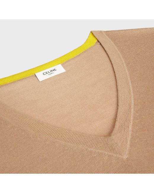 Céline Natural V-Neck Sweater