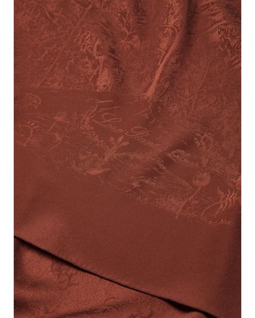 Loro Piana Red Albero Della Vita Scarf