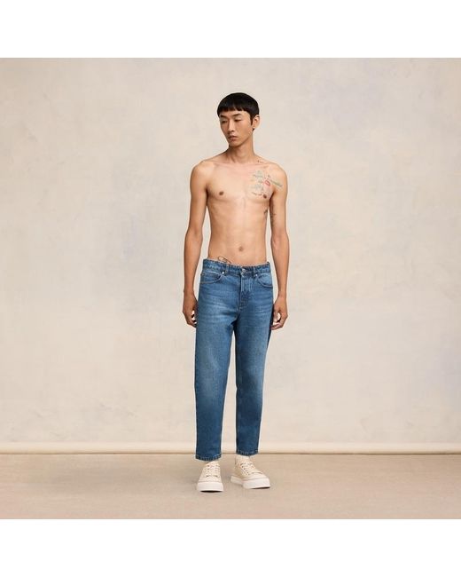 AMI Blue Ami Straight-Leg Jeans for men
