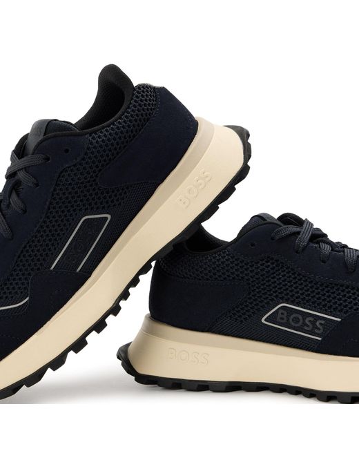 Boss Blue Low-Top Trainers for men