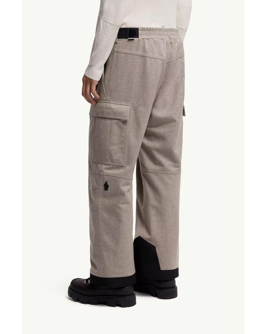 Moncler Gray Moncler Padded Technical Wool Ski Trousers for men