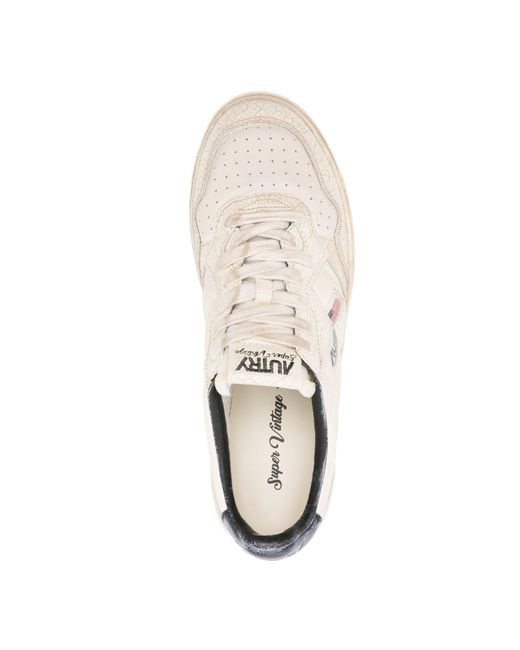 Autry White Super Vintage Low Sneakers for men