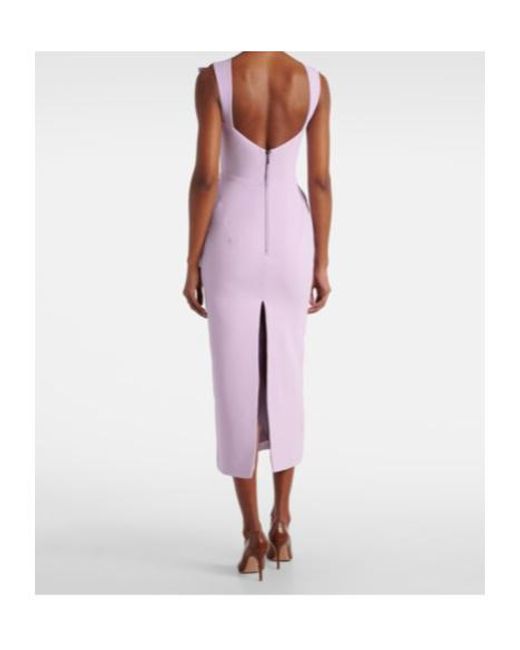 Maticevski Purple Singular Open-Back Cocktail Dress