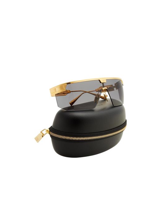 Balmain White Major Wrap-Around Sunglasses