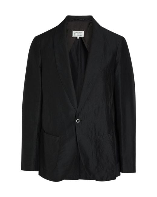 Maison Margiela Black Cotton-Blend Blazer for men