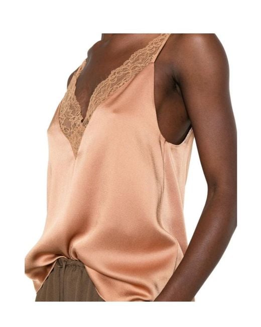 Forte_forte Natural Lace-Trim Camisole Top