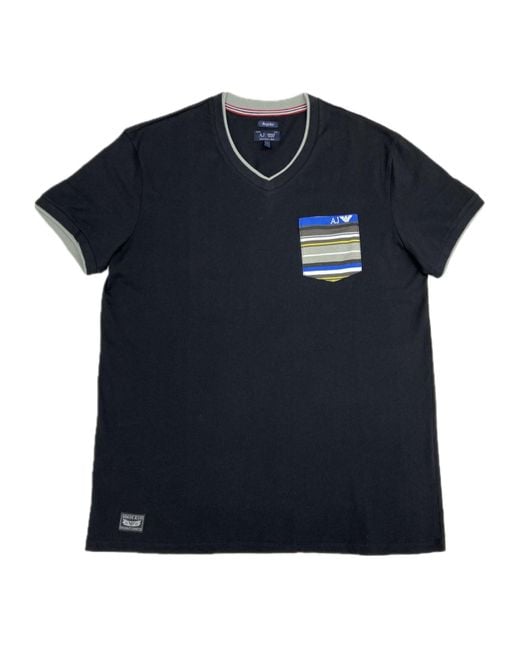 Armani Jeans Blue Short-Sleeved T-Shirt for men
