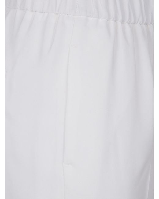 Peserico White Pleat Detailed Tapered Leg Trousers