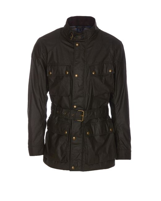 Belstaff Black Trialmaster Belted Jacket for men