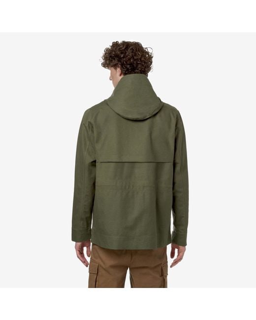 K-Way Green Erhal Hoodie Zip-Up Jacket for men