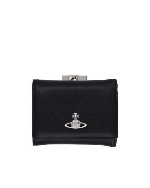 Vivienne Westwood Black Orb Plaque Wallet