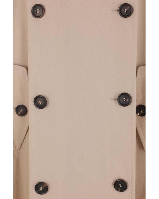 Brunello Cucinelli Natural Double Breasted Coat