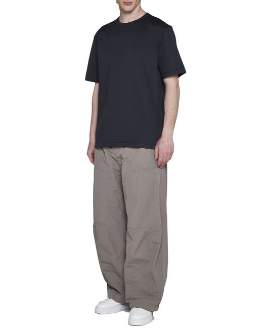 C P Company Gray Drawstring Cotton Trousers for men