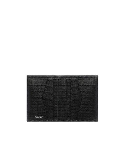 Givenchy Black 4G Pattern Embossed Bi-Fold Wallet for men