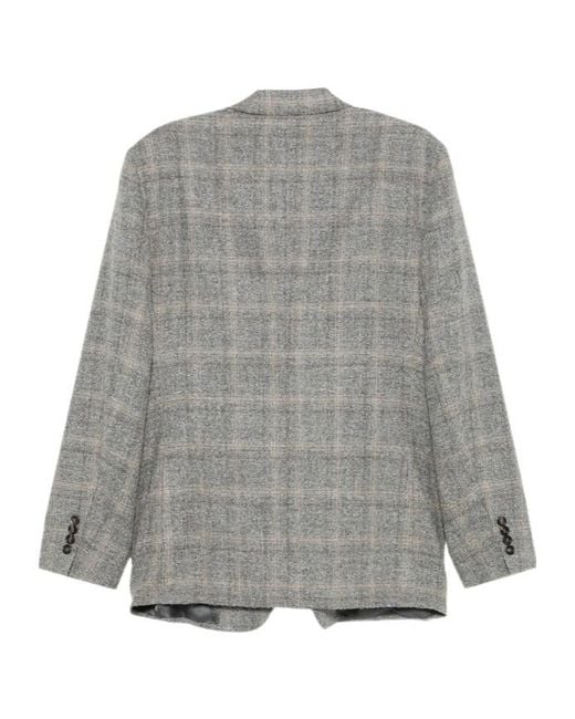 Canali Gray Long-Sleeved Suit Jacket for men