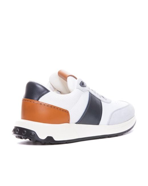 Tod's White Round-Toe Lace-Up Sneakers for men