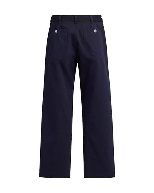 Stone Island Blue Elastic Waist Casual Pants for men