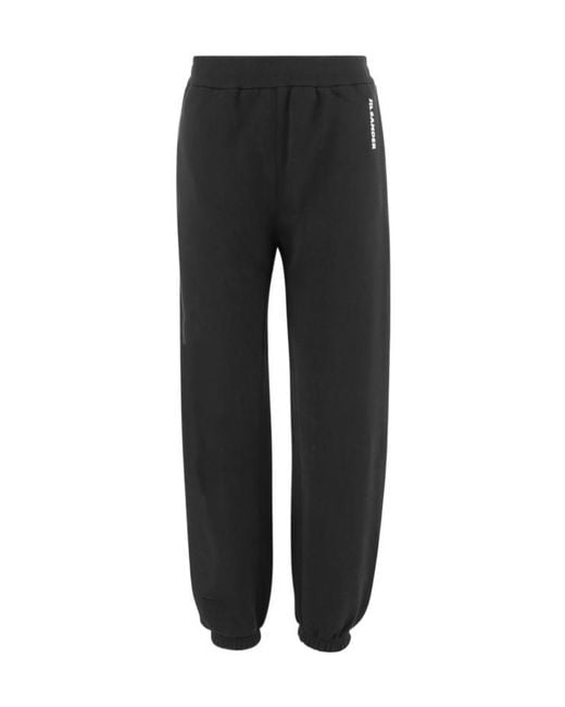 Jil Sander Black Elastic-Waist Athletic Pants