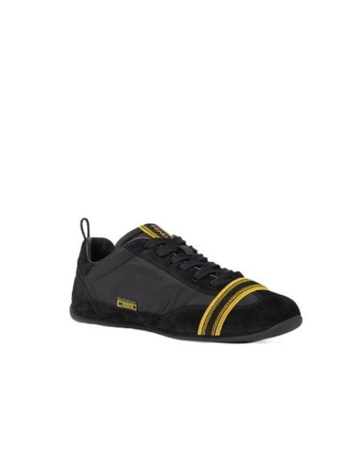 Fendi Black Wrap Lace-Up Sneakers for men