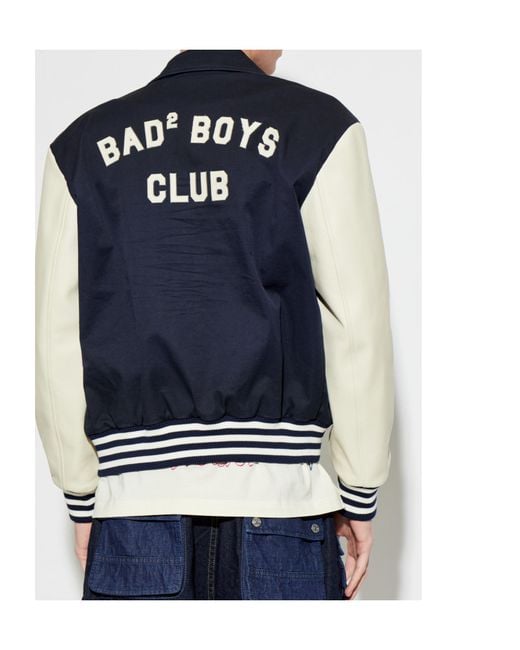 DSquared² Blue Rebels Varsity Bomber Jacket for men