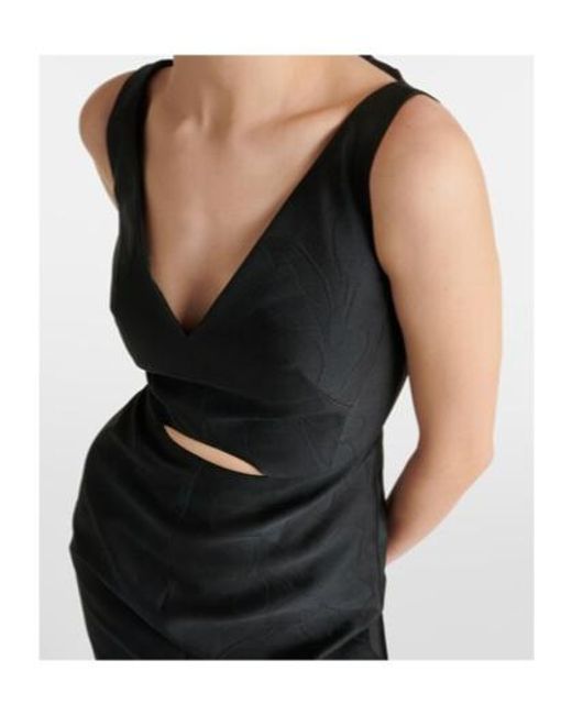 Emilia Wickstead Black Illyse Floral Midi Dress