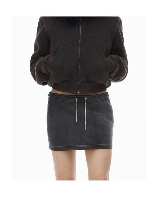 Alexander Wang Black Terry Mini Skirt