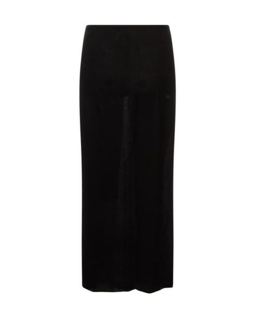 Jil Sander Black High-Waisted Midi Skirt