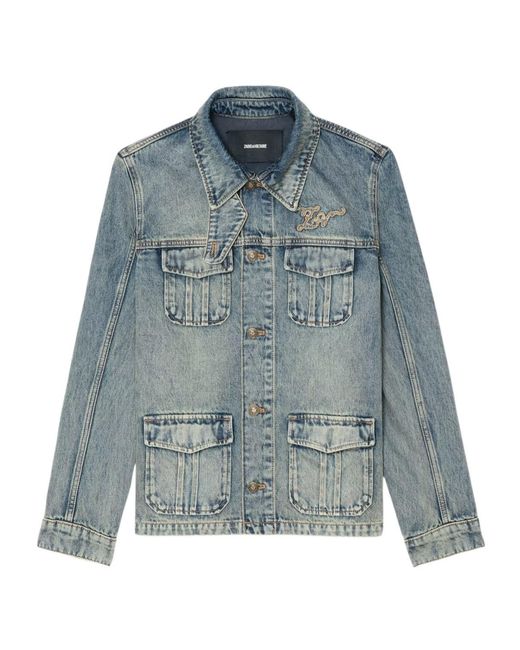 Zadig & Voltaire Blue Jacket Lienna Denim