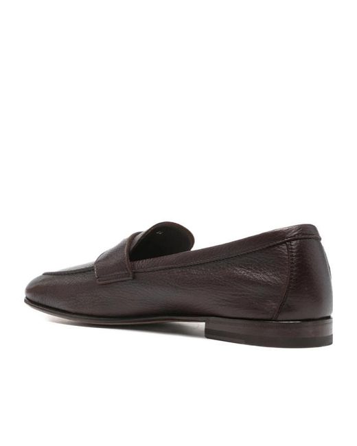 Henderson Brown Round-Toe Loafers for men