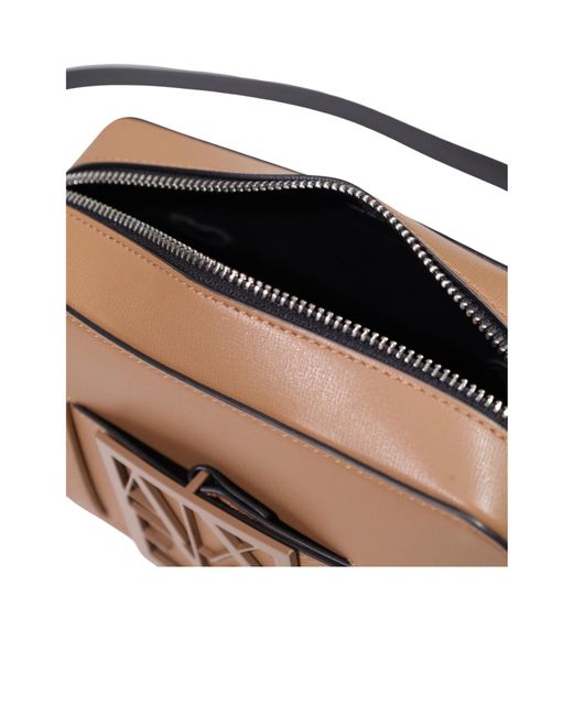 ARMANI EXCHANGE White Zippered Shoulder Bag