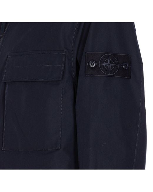 Stone Island Blue Long Sleeve Shirt for men