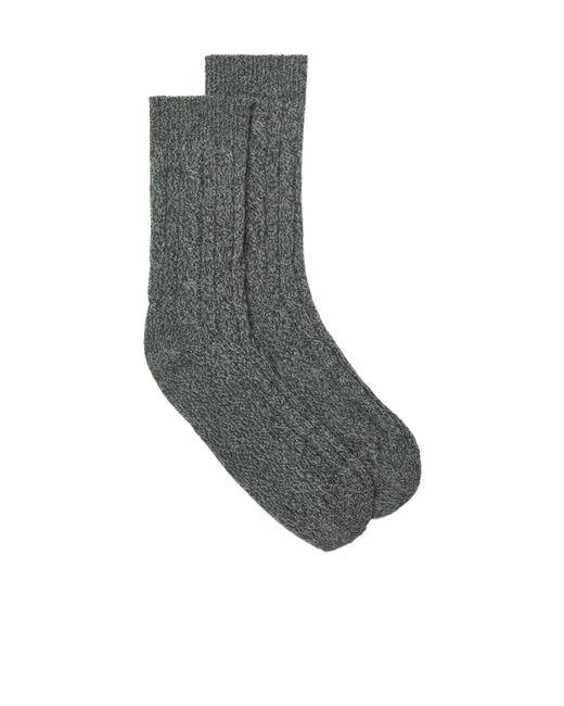 Loro Piana Gray Treccia Socks for men