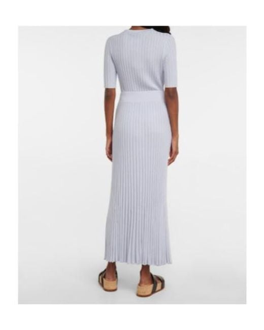 Gabriela Hearst Purple Knitted Midi Skirt