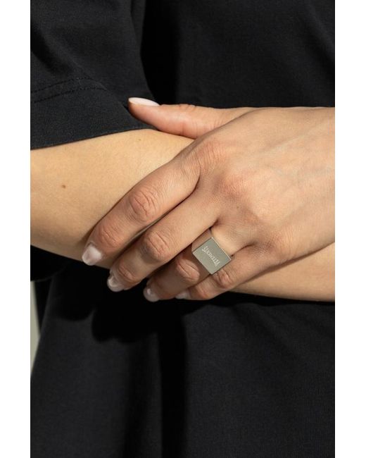 Vetements White Logo Ring for men