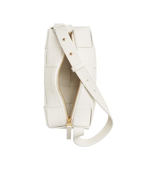 Bottega Veneta White Brick Cassette Small Shoulder Bag