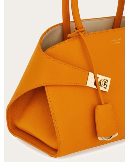 Ferragamo Orange Hug Handbag