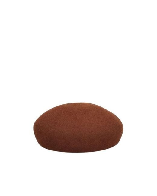 Loro Piana Brown Knitted Beret Hat