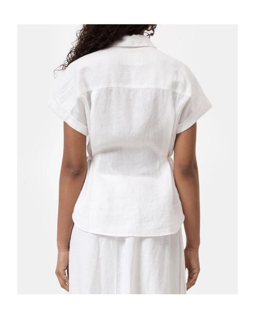 Closed White Waisted Shirt Made Of Linen