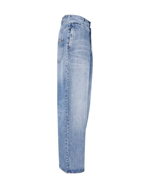 The Attico Blue The High-Rise Wide-Leg Jeans