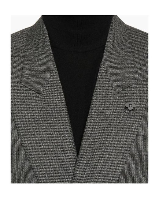 Lardini Gray Double-Breasted Blazer for men