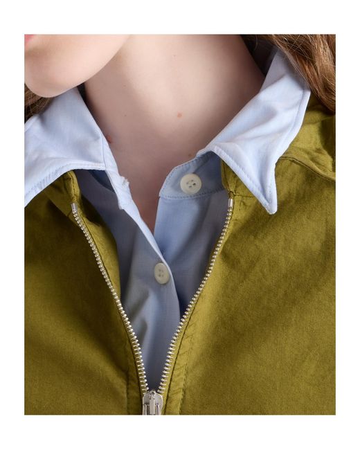Prada Green Half-Zipped Long-Sleeved Jacket
