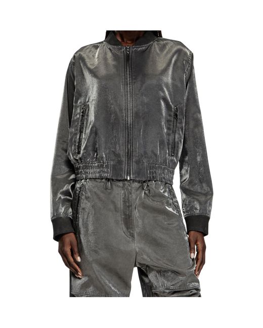 DIESEL Gray Host Bomber Jacket