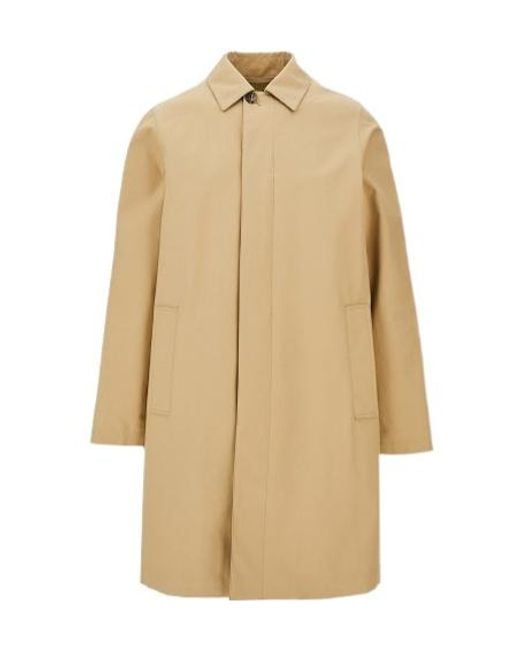 Burberry Natural Long Sleeved Trench Car Coat for men