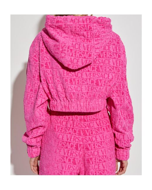 Versace Pink Hoodies for men